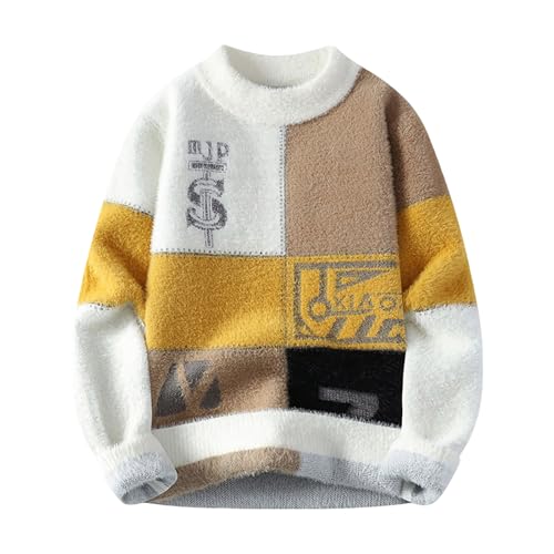 Generisch Pullover Herren Häkelpullover Winterpullover Winter Elegant Sweater Strickpullover Baumwolle Wollpullover Oversize Sweatshirt Longpullover Cashmere Herbst Khaki XXL Generisch Pullover Herren Häkelpullover Winterpullover Winter Elegant Sweater Strickpullover Baumwolle Wollpullover Oversize Sweatshirt Longpullover Cashmere Herbst Khaki XXL von Generisch