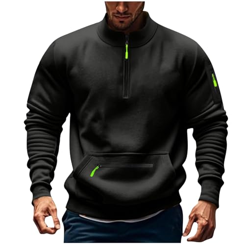 Generisch Pullover Herren Half Zipper Sweatshirt Oversized Baumwolle Sweatshirts Rundhal Warme Sweatjacke Multifunktionelle Tasche Sportshirt Jogging Training Kapuzenpulli Sport Reguläre Passform Top Generisch Pullover Herren Half Zipper Sweatshirt Oversized Baumwolle Sweatshirts Rundhal Warme Sweatjacke Multifunktionelle Tasche Sportshirt Jogging Training Kapuzenpulli Sport Reguläre Passform Top von Generisch