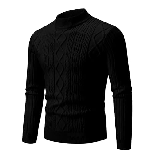 Generisch Pullover Herren Ohne Kapuze Knit Crew Neck Strickpullover Feinstrick Winterpullover Regular-Fit Freizeit Sport Shirt von Generisch