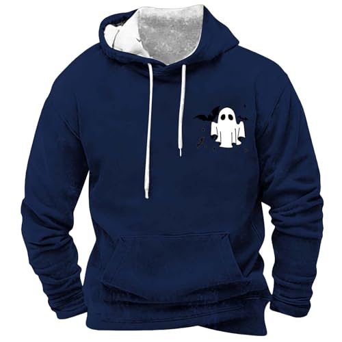 Generisch Pullover Herren Sweatjacke Kapuzenpullover Horror Activewear Persönlichkeit Halloween Mit Kapuze Sweatshirt Langarm Hoodie Blut Druck Ghosts Print KüRbis Pullover KüRbis Pullover von Generisch