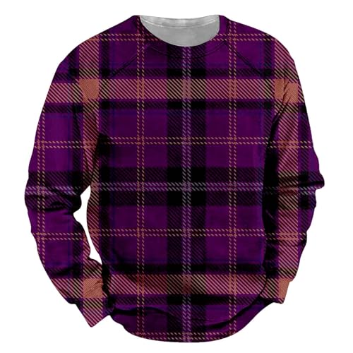 Generisch Pullover Herren Sweatshirt Ohne Kapuze Basic Kontrastfarbenes Langarmshirt Streetwear Sweater Schwarzer Pulli Oversized Arbeit Pullover Herren von Generisch