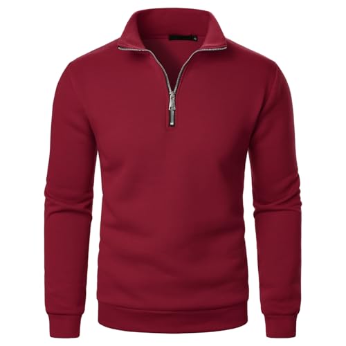 Generisch Pullover Herren Sweatshirt mit Half Zip Ohne Kapuze Oversize Fleece Sport Arbeitspullover Sweater Winterpullover Pulli Lässig Einfarbig Sweatshirts mit Stehkragen und Leiste Freizeit Generisch Pullover Herren Sweatshirt mit Half Zip Ohne Kapuze Oversize Fleece Sport Arbeitspullover Sweater Winterpullover Pulli Lässig Einfarbig Sweatshirts mit Stehkragen und Leiste Freizeit von Generisch