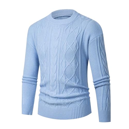 Generisch Pullover Herren Winterpullover Strickpullover Für Männer Winter Warm Strickpullover Weihnachten Pullover Slim Fit Herren Pullover Mit Hohem Kragen Herren Pullover Mit Print von Generisch