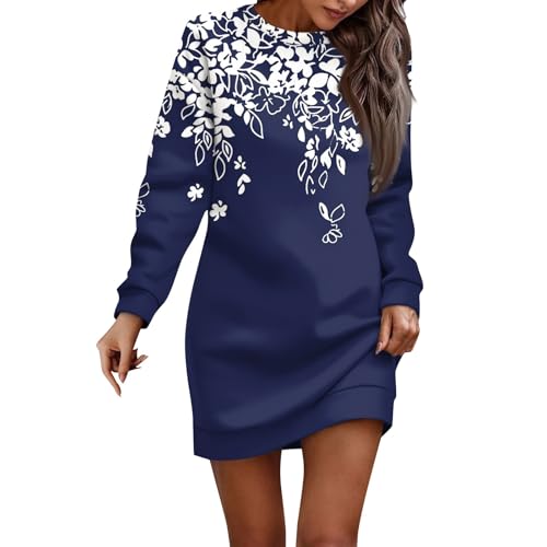 Generisch Pulloverkleid Damen Elegant Blumen Sweatkleid Damen Langarm Dünn Winterkleid Damen Oversize Pullover Frauen Blumenmuster Rundhals Longpullover Lässig Damenkleider Winter Generisch Pulloverkleid Damen Elegant Blumen Sweatkleid Damen Langarm Dünn Winterkleid Damen Oversize Pullover Frauen Blumenmuster Rundhals Longpullover Lässig Damenkleider Winter von Generisch