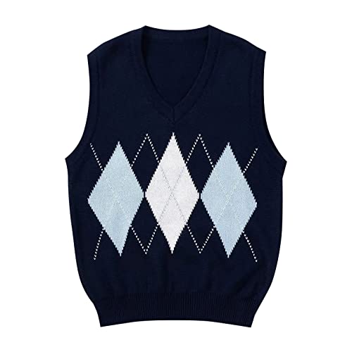 Generisch Pullunder Damen Lang, Oversize Warm Winter Sweater Vest Pullover V Ausschnitt Einfarbig Baumwolle Pullover Vest Longweste Pullunder Braune Ärmellos Strickweste Strickpullunder von Generisch