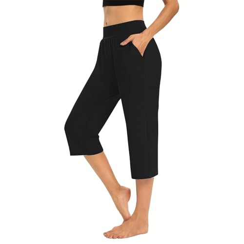 Generisch Pyjamahose Damen 3/4 Mit Bündchen, Schlafhose Damen Sommer Einfarbig Yogahose Lockere Hausanzug Mit Taschen Bequeme Atmungsaktiv Schlafanzughose Weich Nachthemd Baumwolle Heimhose Generisch Pyjamahose Damen 3/4 Mit Bündchen, Schlafhose Damen Sommer Einfarbig Yogahose Lockere Hausanzug Mit Taschen Bequeme Atmungsaktiv Schlafanzughose Weich Nachthemd Baumwolle Heimhose von Generisch