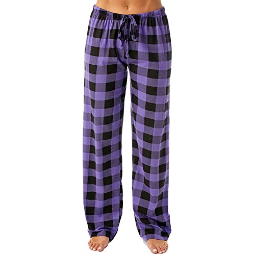 Generisch Pyjamahose Damen Lang Christmas Pyjama Couple Karierter Pyjama Weihnachtshosen Weihnachten Pyjama Damen Weihnachts Pyjama Damen Karierte Pyjamahose Damen Karierte Schlafhose Herren von Generisch