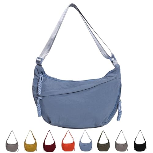 Generisch Quantifyn Umhängetasche, Quantifyn Damen-Umhängetasche aus robustem Nylon mit verstellbarem Riemen (Blue) von Generisch