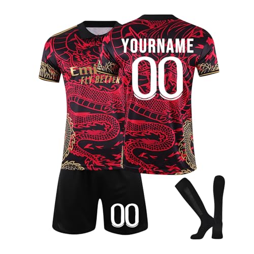 Generisch R.M Fußball Trikot mit Eigenem Namen Nummern Personalisiert Fussballtrikot für Kinder/Erwachsener, Fussball Trikot Shorts Socken Sets Jungen Herren Generisch R.M Fußball Trikot mit Eigenem Namen Nummern Personalisiert Fussballtrikot für Kinder/Erwachsener, Fussball Trikot Shorts Socken Sets Jungen Herren von Generisch
