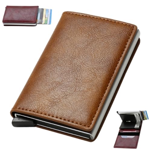 Generisch RFID Blocking Smart Wallet, Men's Vintage PU Leather Wallet, Credit Card Holder Anti-Theft Auto Pop Up Wallets Generisch RFID Blocking Smart Wallet, Men's Vintage PU Leather Wallet, Credit Card Holder Anti-Theft Auto Pop Up Wallets von Generisch