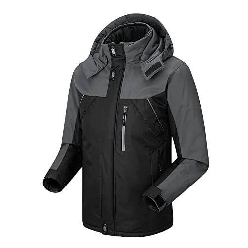 Generisch Rain Jacket Men, Herren Wasserdichte Outdoor Atmungsaktive Wandern Funktionelle Winddichte Regenjacke Mit Kapuze Ultraleichte Jacke Sommer Rad Einteiler Windbraker Jacket (L, Schwarz) von Generisch