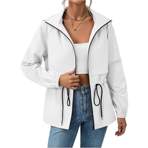 Generisch Regenjacke Atmungsaktiv Damen wasserdichte Regenmantel Wasserdicht Grosse Wasserdicht 2 in 1 Lightweight Reißverschluss Pu Regenbekleidung Ultraleicht Regenponcho Durchsichtig XL von Generisch