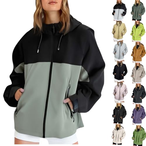 Generisch Regenjacke Damen Leicht Softshelljacke Fahrrad Regenjacke Atmungsaktiv Fahrradjacke Wasserdicht Atmungsaktiv übergangsjacke Softshelljacke Einfarbig Regenmantel Funktionsjacke Mit Kapuze von Generisch