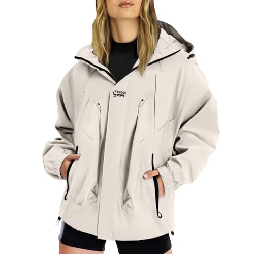 Generisch Regenjacke Damen Leicht Softshelljacke Fahrrad Regenjacke Atmungsaktiv Fahrradjacke Wasserdicht Atmungsaktiv übergangsjacke Softshelljacke Elegant Regenmantel Funktionsjacke Mit Kapuze von Generisch
