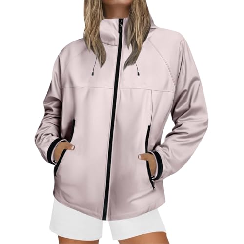 Generisch Regenjacke Damen Leicht Softshelljacke Fahrrad Regenjacke Atmungsaktiv Fahrradjacke Wasserdicht Atmungsaktiv übergangsjacke Softshelljacke Elegant Regenmantel Funktionsjacke Mit Kapuze von Generisch