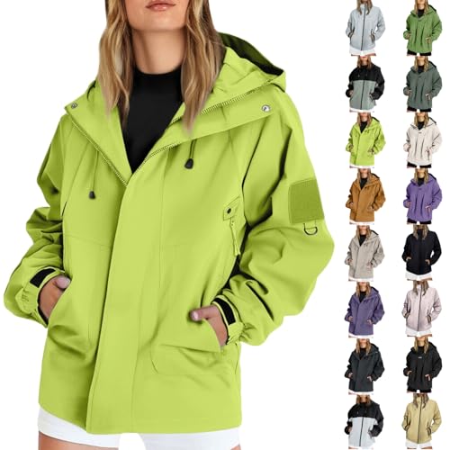 Generisch Regenjacke Damen Leicht Softshelljacke Fahrrad Regenjacke Atmungsaktiv Fahrradjacke Wasserdicht Atmungsaktiv übergangsjacke Softshelljacke Elegant Regenmantel Funktionsjacke Mit Kapuze von Generisch