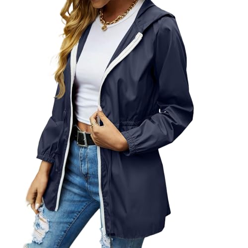 Generisch Regenjacke Damen Wasserdicht Leicht Outdoorjacke Übergangsjacke Sportjacke Atmungsaktiv Regenmantel mit Kapuze Softshelljacke Langarm Funktionsjacke Einfarbig Windjacke Wandern Regenjacken Generisch Regenjacke Damen Wasserdicht Leicht Outdoorjacke Übergangsjacke Sportjacke Atmungsaktiv Regenmantel mit Kapuze Softshelljacke Langarm Funktionsjacke Einfarbig Windjacke Wandern Regenjacken von Generisch