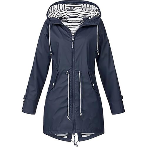 Generisch Regenjacke Faltbar Regenponcho Wasserdicht Outdoor Sportjacke Mantel Leicht Jacke Sportjacke ReißVerschluss Regen Parka Jacke für Camping, Jagd, Angeln, Outdoor, Regenponcho S-5XL von Generisch