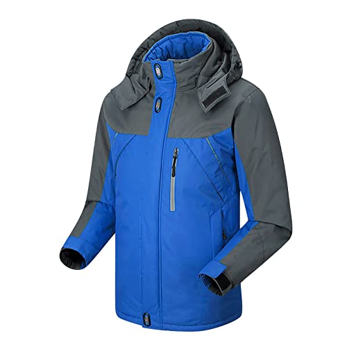 Generisch Regenjacke Herren Fahrrad, Wasserdichte Outdoor Atmungsaktive Wandern Funktionelle Winddichte Mit Kapuze Softshelljacke Sommer Windbreaker Coats For Men Softchelljacken Jackets (XXL, Blau) von Generisch