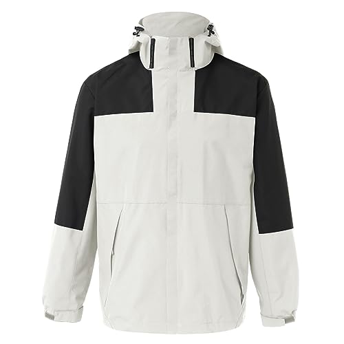 Generisch Regenjacke Herren Wasserdicht Atmungsaktiv 4xl Kurz Wandern Fahrrad Outdoor Regenmantel Große Größen Regencape Leichte Winter mit Kapuze Leicht Sport Raincoat Faltbar von Generisch