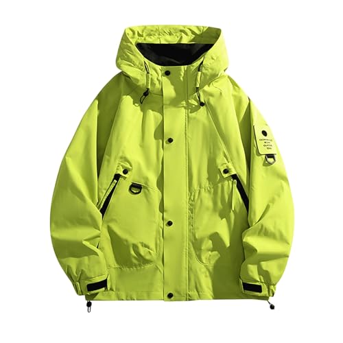 Generisch Regenmantel Herren Festival Herren Regenschutz Leichte Regenjacke Herren Men Lang wasserdichte Regenjacke Fahrradjacke Outdoorjacke Softshelljacke von Generisch