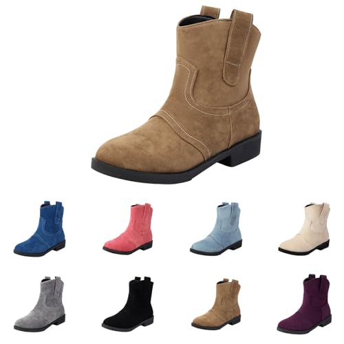 Generisch Regenstiefeletten Damen Kurzstiefel Herbst Slip On Rutschfeste Spitz Zehe Schlupfstiefel Einfarbig Mode Elegant Niederung Stiefel Outdoor Große Größen Halbstiefel,33-42 Eu von Generisch