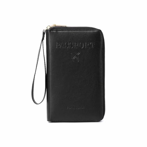 Generisch ReisepasshüLle,Passport Cover Mit RFID-Blocker,Pu ImperméAble Compact Mit Zipper MüNzfach,ReisezubehöR Passport Tasche FüR Kreditkarten,Ausweis Und Reisedokumente,für Damen Herren (C) von Generisch