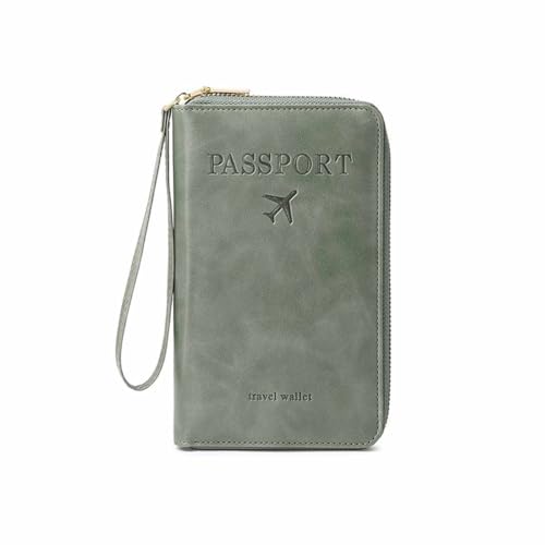 Generisch ReisepasshüLle,Passport Cover Mit RFID-Blocker,Pu ImperméAble Compact Mit Zipper MüNzfach,ReisezubehöR Passport Tasche FüR Kreditkarten,Ausweis Und Reisedokumente,für Damen Herren (E) von Generisch