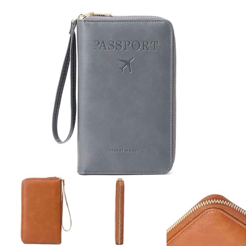 Generisch ReisepasshüLle,Passport Cover Mit RFID-Blocker,Pu ImperméAble Compact Mit Zipper MüNzfach,ReisezubehöR Passport Tasche FüR Kreditkarten,Ausweis Und Reisedokumente,für Damen Herren (G) von Generisch