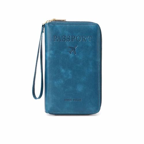 Generisch ReisepasshüLle,Passport Cover Mit RFID-Blocker,Pu ImperméAble Compact Mit Zipper MüNzfach,ReisezubehöR Passport Tasche FüR Kreditkarten,Ausweis Und Reisedokumente,für Damen Herren (H) von Generisch