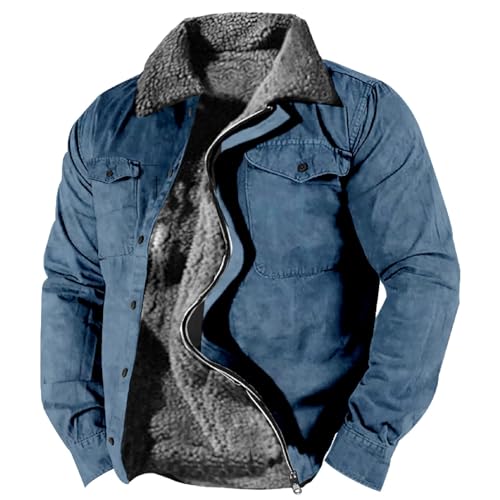 Generisch Reißverschluss verdicken Kapuzen Baumwolljacke Jacke Herren Wintermantel Parka Jacke Cardigan Jacket Men Arbeitsjacke Herren Winter leichte Sportjacke mit Kapuze Herren von Generisch