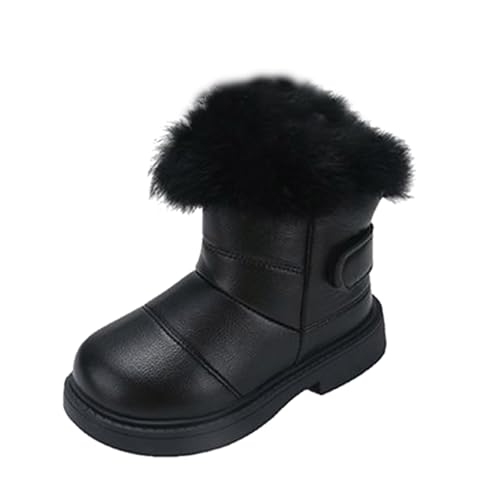 Generisch Reitstiefeletten Kinder Winterschuhe Winter Warme Stiefeletten Kinder Wanderschuhe Outdoor Boots Leicht Festliche Schuhe Einfarbige Dirndlschuhe Schlupfstiefel Westernstiefel von Generisch