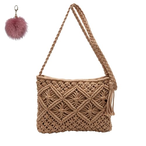 Generisch Retro Cotton Rope Woven Bag,Minimalist Tassel Women's Clutch,Summer Vacation Boho Beach Crossbody,Stylish Shoulder Bag Generisch Retro Cotton Rope Woven Bag,Minimalist Tassel Women's Clutch,Summer Vacation Boho Beach Crossbody,Stylish Shoulder Bag von Generisch