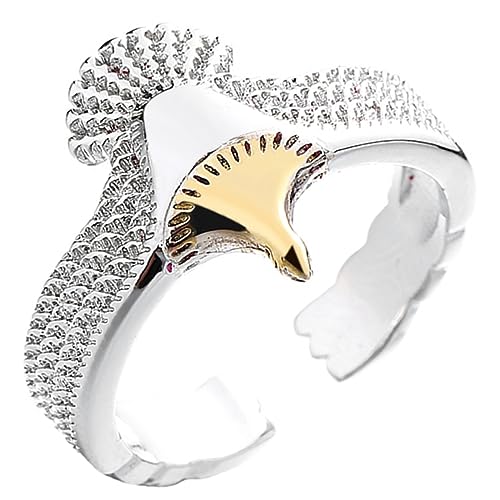 Generisch Retro Eagle Ring für Damen und Herren Verstellbarer Finger Ring Vintage für Wie Weihnachten Valentinstag Geburtstag Hochzeit und von Generisch
