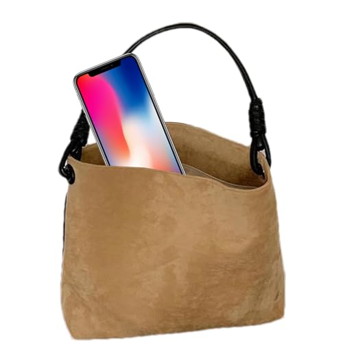 Generisch Retro-Hobo-Tasche, trendige Taschen mit Henkel Stilvolle Arbeitstasche großem Fassungsvermögen Modische Luxus-Hobo-Umhängetasche zum Einkaufen, Fitnessstudio, Park, Reisen von Generisch