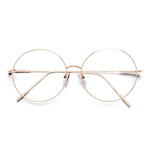 Retro Übergröße Metall Runde Lesebrille Männer Frauen, Groß Retro Anti Blaulicht Lesehilfen Sehhilfe Lesebrillen, Robuste Anti-Ermüdung der Augen Gross Vintage Metall Lese Brille-Lesebrille Retro Übergröße Metall Runde Lesebrille Männer Frauen, Groß Retro Anti Blaulicht Lesehilfen Sehhilfe Lesebrillen, Robuste Anti-Ermüdung der Augen Gross Vintage Metall Lese Brille-Lesebrille von Generisch