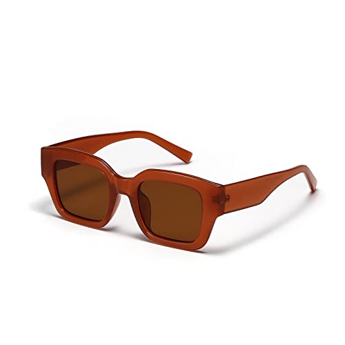 Generisch Retro Rectangular Women's Large Frame Outdoor Driving Commute Trendy Sunglasses(E) von Generisch