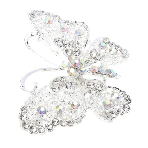 Generisch Rhinestone Schmetterling Brosche Strass Schmuck für Damen Kleidung Anstecknadel Modisches Accessoire für Hochzeit Party Festkleider von Generisch