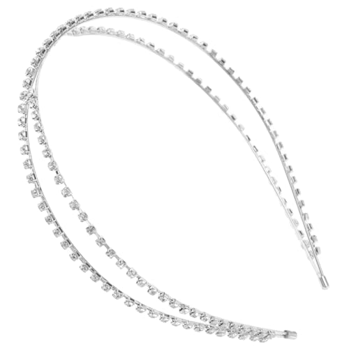 Generisch Rhinestone Tiara Haarreif Silber Leichtes Braut Haarschmuck Stirnband für Hochzeit Party Brautjungfer und Damen Komfortabel und Modisch von Generisch