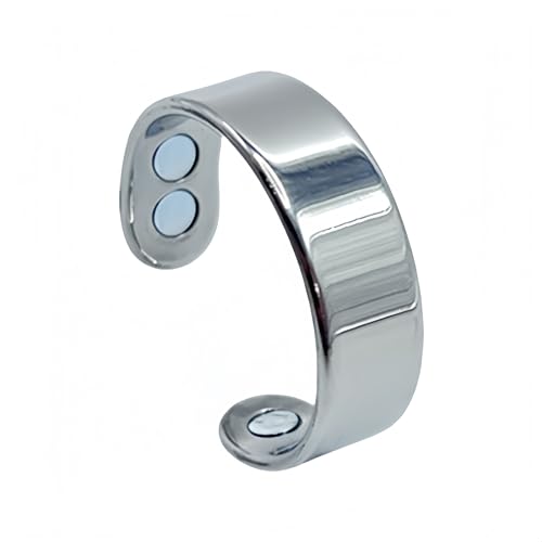 Generisch Rings for Women Ring Natural Menopause Solution Adjustable Women MagnOpenCuff Ring Comfortable Adjustable Jewelry for Wedding Parties Men Adults Special Occasions (Iron) von Generisch