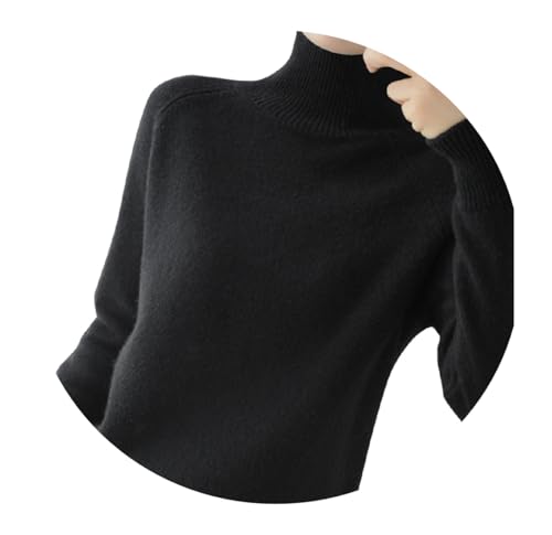 Generisch Rollkragenpullover Damen, Pullover Damen Langarm Rollkragenshirt Basic Winterpullover Winter Einfarbig Pulli Warm Causal Strickpullover Elegant Tops Strickpulli Weich Jumper Sweater von Generisch