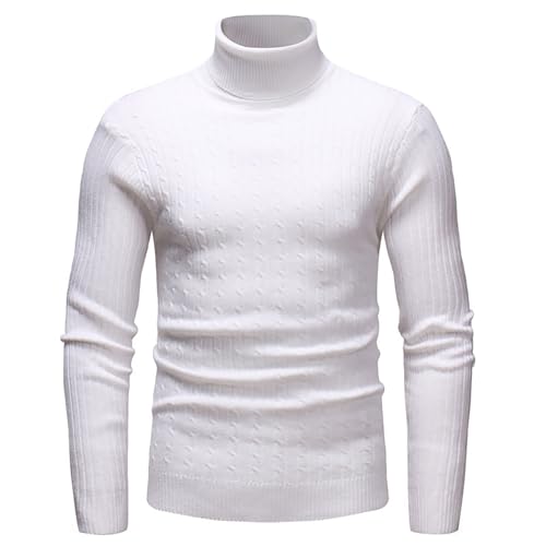 Generisch Rollkragenpullover Herren Turtleneck Pullover Slim Fit Feinstrick Rollkragenshirt Langarmshirt Warm Feinstrick Pulli Sweater Langarm Sweatshirt Elegante Oberteil von Generisch