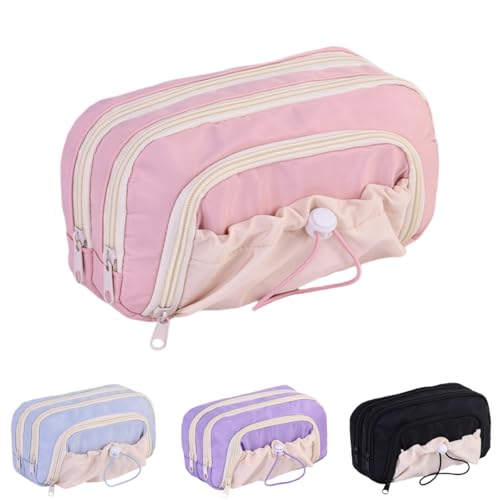Generisch Rosy Posy Pencil Case,Kawaii Pencil Case with Rosy Posy Pens,Large Capacity Drawstring Multi-Pocket Design (pink) von Generisch