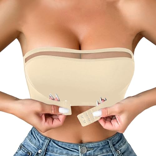 Generisch Rot Damen Trägerloser BH Push up Mit Vorderer Schnalle Ohne Bügel Bustier Seamless Soft Super Bequemer Bandeau BH Starker Halt rutschfest Trägerloses Top Tube Tops Nahtloser Bralette Generisch Rot Damen Trägerloser BH Push up Mit Vorderer Schnalle Ohne Bügel Bustier Seamless Soft Super Bequemer Bandeau BH Starker Halt rutschfest Trägerloses Top Tube Tops Nahtloser Bralette von Generisch