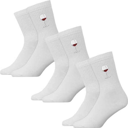Generisch Rotweinflasche - Atmungsaktive Sportsocken Tennissocken Crew Socks Baumwolle Socken Generisch Rotweinflasche - Atmungsaktive Sportsocken Tennissocken Crew Socks Baumwolle Socken von Generisch