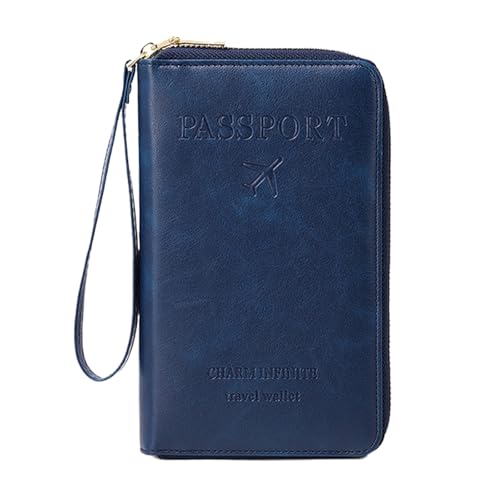 Generisch Rowgins Multi-Functional RFID Passport Wallet,Travel Wallet for Men & Women,Secure ID Card Organizer,Travel, Passports (Dark Blue) von Generisch