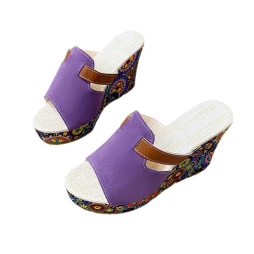 Generisch Runde Open Tobe Slip-on Sandals, Frauen-Plattform-Keil, Sommer bequeme elegante Wanderschuhe Generisch Runde Open Tobe Slip-on Sandals, Frauen-Plattform-Keil, Sommer bequeme elegante Wanderschuhe von Generisch