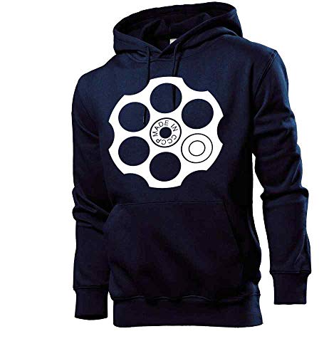 Generisch Russisch Roulette Männer Hoodie Sweatshirt Navy XL von Generisch