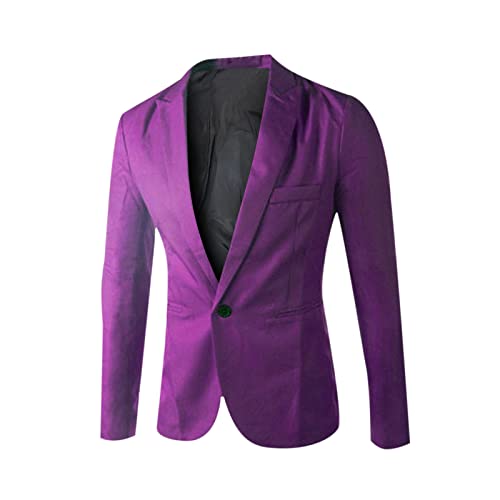 Generisch Sakko Herren Modern Fashion Blazer Business Sakko Slim Fit Männer Hochzeit Jackett Sportlich Freizeit Blazer Regular Fit Mode Anzugjacken für Herren Blitzangebote Lila XXL Generisch Sakko Herren Modern Fashion Blazer Business Sakko Slim Fit Männer Hochzeit Jackett Sportlich Freizeit Blazer Regular Fit Mode Anzugjacken für Herren Blitzangebote Lila XXL von Generisch