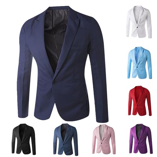 Generisch Sakko Herren Modern Fashion Blazer Business Sakko Slim Fit Männer Hochzeit Jackett Sportlich Freizeit Blazer Regular Fit Mode Anzugjacken für Herren Prime Marineblau M Generisch Sakko Herren Modern Fashion Blazer Business Sakko Slim Fit Männer Hochzeit Jackett Sportlich Freizeit Blazer Regular Fit Mode Anzugjacken für Herren Prime Marineblau M von Generisch